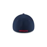 Gorro New Era azul marino con el logo de los New England Patriots bordado en el frente. Modelo 39THIRTY con visera curva y calce estructurado.
