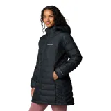 Campera tipo parka acolchada de color negro con tecnología termorreflectante Omni-Heat y tratamiento repelente Omni-Shield. Cuenta con capucha integrada, cierre frontal completo, bolsillos laterales con cremallera y puños elásticos.