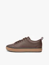 Zapatillas urbanas Tommy Hilfiger modelo Harlem Core Cleat, de color marrón, confeccionadas en material sintético y cuero con cordones a tono y suela de goma marrón.