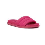 Sandalias Modare color rosa chicle, con plantilla texturizada y tira ancha acolchada.
