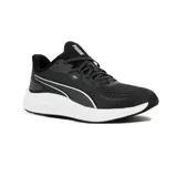 Championes de running Puma Skyrocket Lite 2, color gris oscuro con detalles en blanco. Presentan una capellada de malla transpirable, cierre con cordones y suela de goma con amortiguación.