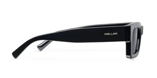 Lentes de sol rectangulares negros con protección UV400 y lentes polarizadas alemanas con recubrimiento Antiscratch y Superhydrophobic.