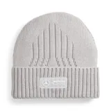 Gorro de lana gris con logo de Mercedes AMG Petronas Formula One Team.