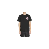 Remera Moncler de manga corta y cuello redondo, color negro, con el logo de la marca estampado en el pecho.