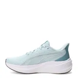Championes de running Puma Dasher Lite, color verde agua, con exterior de malla transpirable, entresuela blanca amortiguada y suela de goma negra.
