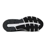 Championes de running Asics Gel-Shogun 4, color negro con detalles plateados y suela blanca.