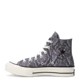 Championes Converse Chuck 70 HI de mujer con estampado de piel de serpiente en tonos grises y blancos.