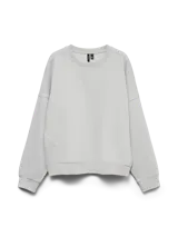 Buzo de cuello redondo y mangas largas, de calce regular. Confeccionado en felpa suave con mezcla de algodón orgánico y poliéster reciclado.