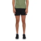 Short de running negro con calzoncillo interior incorporado, tecnología NB DRY de secado rápido, cintura elástica con cordón y bolsillo interno para llaves.