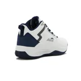 Championes de básquet Avia Oneus para hombre, color blanco con detalles en azul marino y gris.