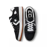 Championes urbanos Converse CONS AS-1 Pro, de caña baja, color negro con detalles en blanco y suela de goma color caramelo.