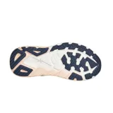 Championes Hoka Arahi 5 de mujer, color celeste con detalles en rosa y blanco.