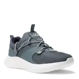 Championes Topper Cirse Running color gris con detalles en azul y suela blanca.