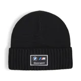 Gorro de lana negro con logo de BMW Motorsport bordado en el frente.