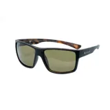 Lentes de sol MDQ modelo Yemata con armazón rectangular negro mate en el frente y patrón carey (demi) en las patillas, con cristales oscuros verdosos y logo de la marca en relieve en las varillas.