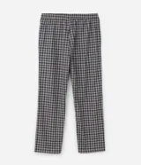 Pantalón de pijama de tricolina con estampado de cuadros, cintura elástica y corte recto.