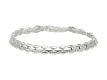 Pulsera de plata 925 con eslabones ovalados calados.