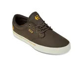 Zapatillas Etnies Jameson 2 Eco color gris oscuro con detalles en bordó y suela blanca.
