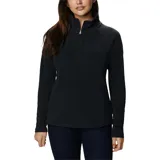 Buzo de micropolar Columbia, color negro, con cuello alto y cierre frontal parcial de media cremallera. Diseño ajustado de manga larga.