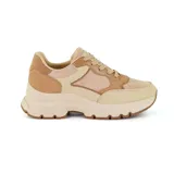 Championes urbanos Korium Krissin de color beige con detalles en marrón claro.