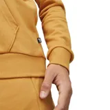 Canguro Puma Essentials color ocre con capucha y cordones ajustables. Logotipo de Puma estampado en el pecho en color negro.