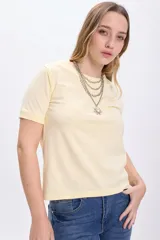 Remera básica de manga corta color amarillo.