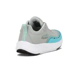 Zapatillas Avia Veronica acordonadas, color gris con detalles en celeste y suela blanca.