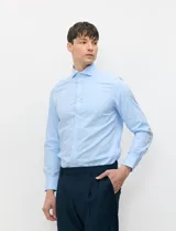 Camisa Harrington modelo Select, color blanco, de manga larga, con cuello camisero clásico y cierre frontal de botones.