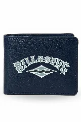 Billetera Billabong modelo Range de color azul marino, con el logo de la marca estampado en el frente en tonos celestes y blancos.