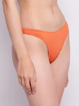 Bottom de bikini negro con textura animal print.