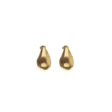 Pendientes de aleación de metales con baño de oro de 18k, con diseño en forma de gota.