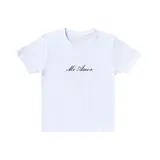 Baby tee blanco con estampa frontal con la inscripción "Mi Amor" en tipografía cursiva.