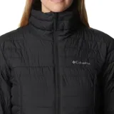 Campera Columbia Silver Falls negra, acolchada, con cierre frontal completo, cuello alto y bolsillos laterales con cierre.