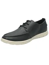 Zapato casual de cuero azul navy de la marca Rockford, modelo Adam. Cuenta con suela de goma blanca, cordones y detalles de costuras visibles.