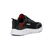 Championes deportivos Avia Jover para hombre, color gris oscuro con detalles en rojo y suela blanca.