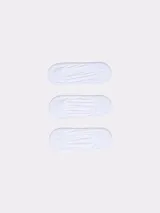 Pack de tres medias blancas de algodón y elastano, tipo liner.