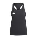 Musculosa deportiva Adidas Adizero Essentials, color negro con logo blanco en el pecho y espalda deportiva.