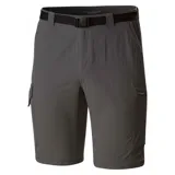 Pantalón cargo de trekking color gris, de corte recto y perneras desmontables con cierre para convertirse en short. Cuenta con múltiples bolsillos y cintura con elástico parcial.