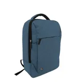 Mochila urbana Topper, color azul melange, con compartimento principal con cierre, bolsillo frontal con cierre y manija superior reforzada.