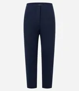 Pantalón zanahoria negro de punto roma sin cintura.