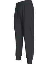 Pantalón de jogging negro con cintura elástica ajustable con cordón, puños elásticos y logo tonal de Calvin Klein en la pierna. Confeccionado en algodón.