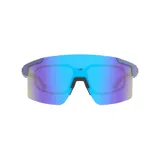 Lentes de sol deportivos Mormaii modelo Grand Tour 4, con armazón gris y lentes espejados en tonos azul y violeta.