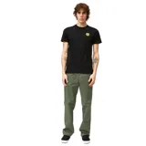 Remera negra de manga corta con logo de Element amarillo en el pecho.