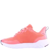 Championes deportivos Topper modelo Strong Pace III, color rosa con detalles en violeta. Presentan capellada de malla transpirable, cierre con cordones y suela blanca con refuerzo en la puntera.