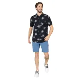 Bermuda híbrida azul denim confeccionada en 90% nylon y 10% elastano.