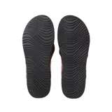 Ojotas marrones con tiras de cuero sintético marrón y suela de goma.