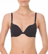 Soutien negro con aro y push up.