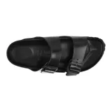 Sandalia Birkenstock modelo Arizona, confeccionada en material EVA ligero y flexible. Presenta diseño de dos correas con hebillas ajustables y plantilla anatómica.