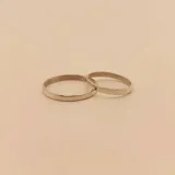 Par de alianzas de plata lisas, modelo cinta de 3mm de ancho.