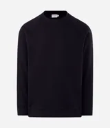 Buzo masculino de textura waffle, con cuello redondo y mangas largas. Confeccionado en una mezcla de algodón y poliéster, presenta un diseño cerrado y minimalista.